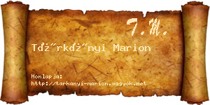 Tárkányi Marion névjegykártya
